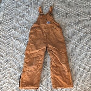 Carhartt Insulated Youth Brown Overalls Size 7